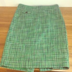 J Crew Green Pencil Skirt